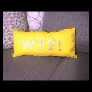 WTF!  Mini custom throw Pillow